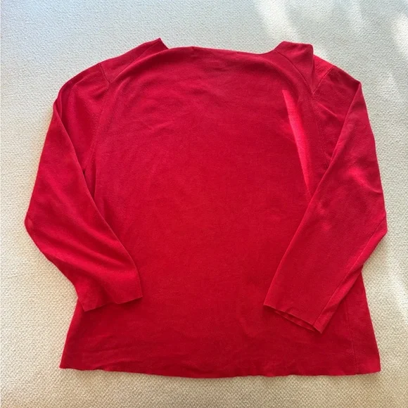 Josephine Chaus Vintage Red Stretch Blouse - Picture 6 of 7